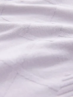 Lila-paars - Net jacquard poloshirt