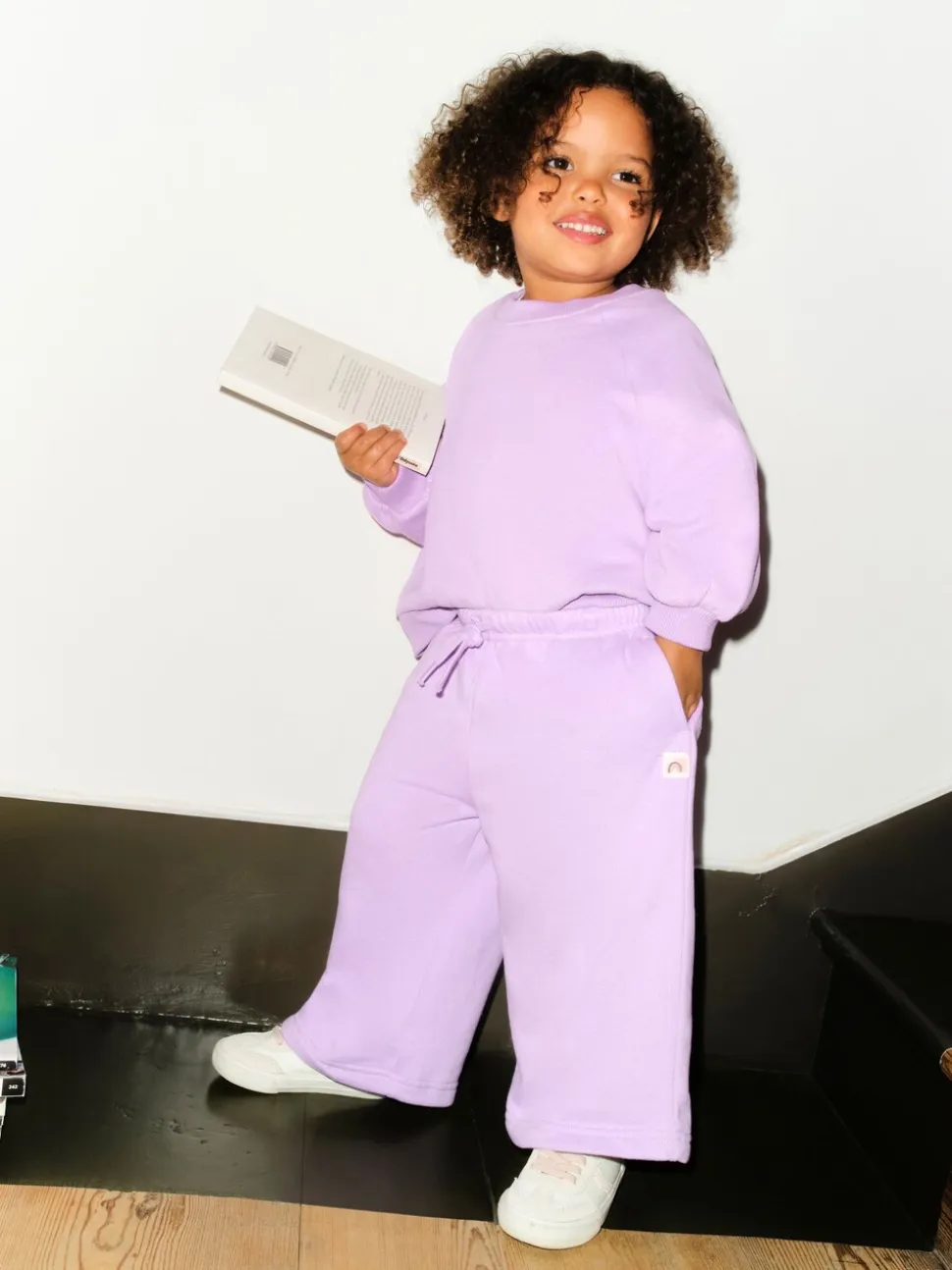 Lila-paars - Sweatshirt met ronde hals (3 mnd-7 jr)