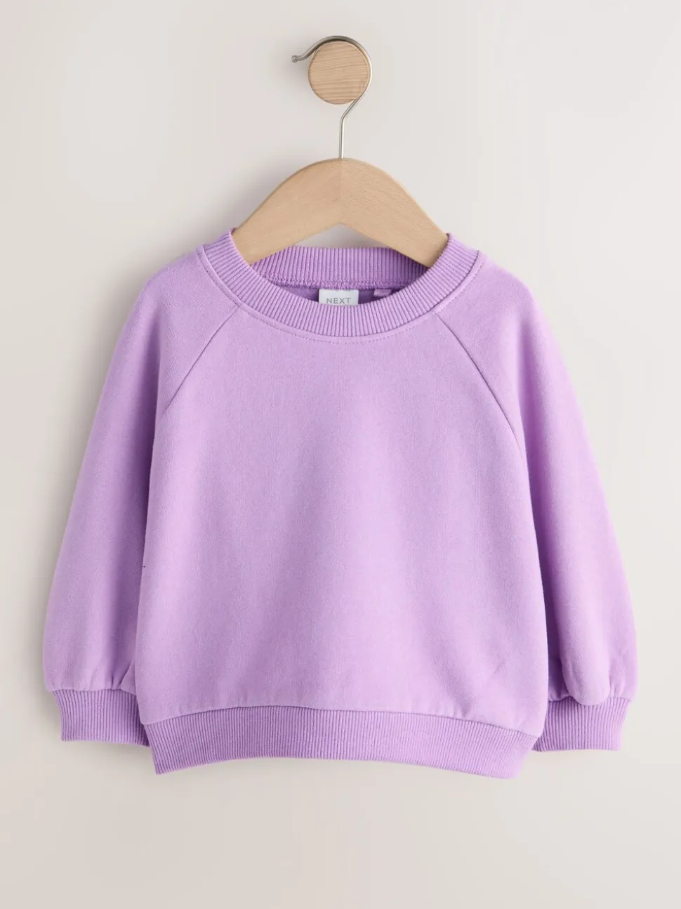 Lila-paars - Sweatshirt met ronde hals (3 mnd-7 jr)