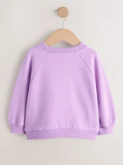 Lila-paars - Sweatshirt met ronde hals (3 mnd-7 jr)