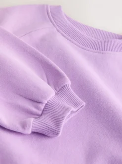 Lila-paars - Sweatshirt met ronde hals (3 mnd-7 jr)