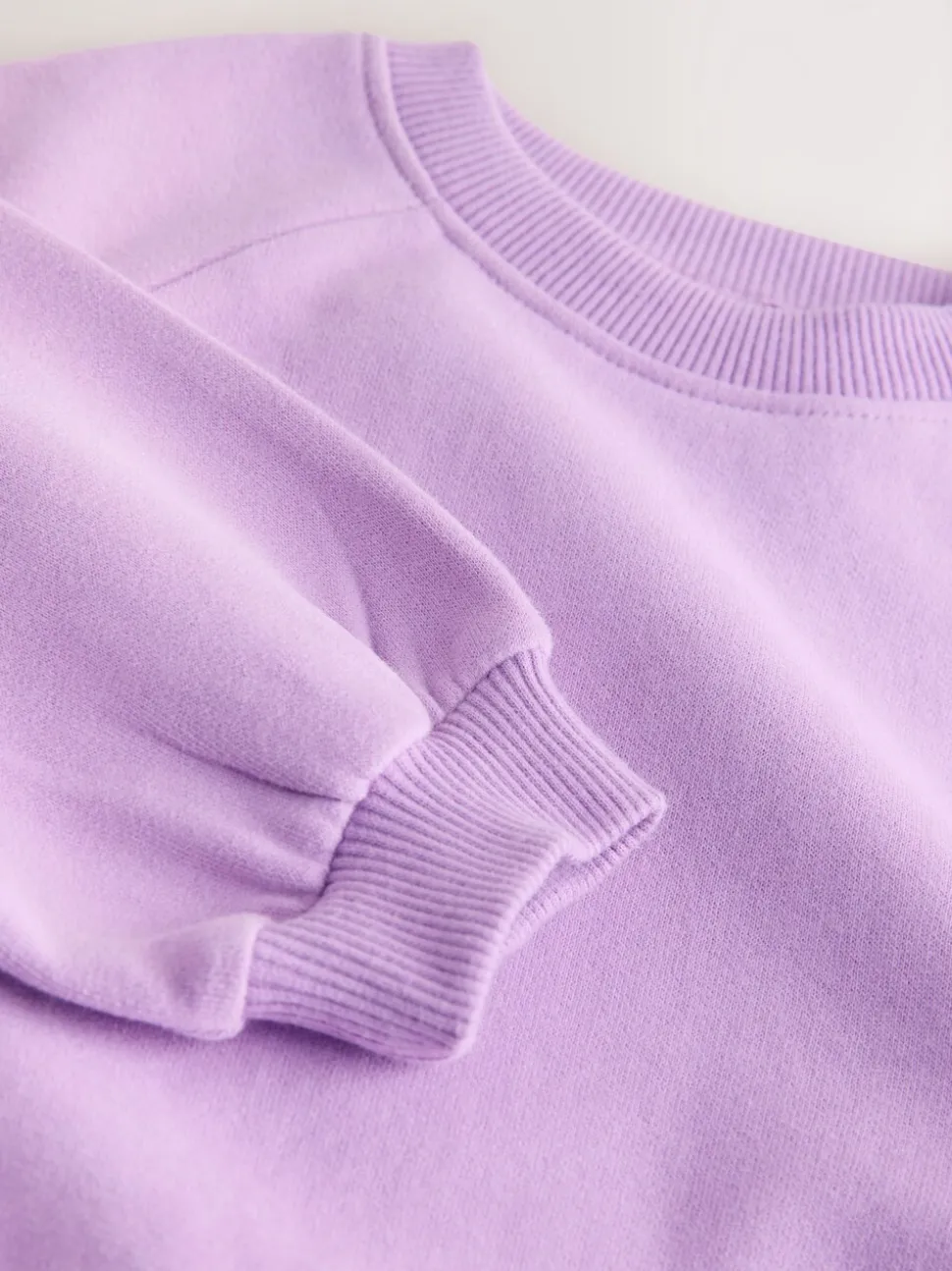 Lila-paars - Sweatshirt met ronde hals (3 mnd-7 jr)