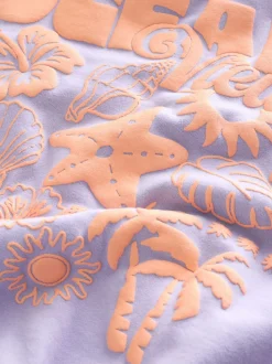 Lilapaars bloem - Sweatshirt (3 - 16 jr)