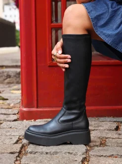 Linzi Bruna Platform High Leg Stretch Boots
