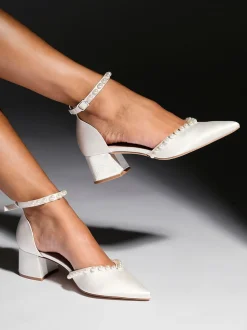 Linzi Swan Court Heels With Pearl Details