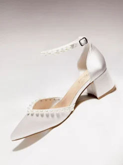 Linzi Swan Court Heels With Pearl Details