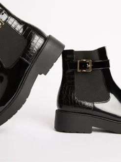Lipsy Chelsea Boots met imitatiekrokodileffect