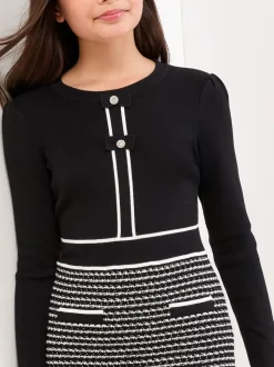 Lipsy 2-In-1 Bouclé gebreide jurk (5-16jaar)
