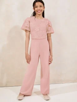 Lipsy 2-in-1 geplooide gelegenheids-jumpsuit met fladdermouwen (5-16jr)