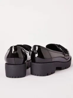 Lipsy lakleren instaploafers met dikke strik en school schoenen
