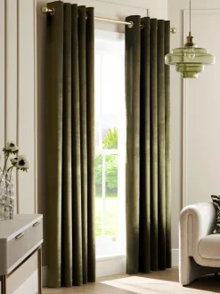 Liquid Velvet Eyelet Curtains