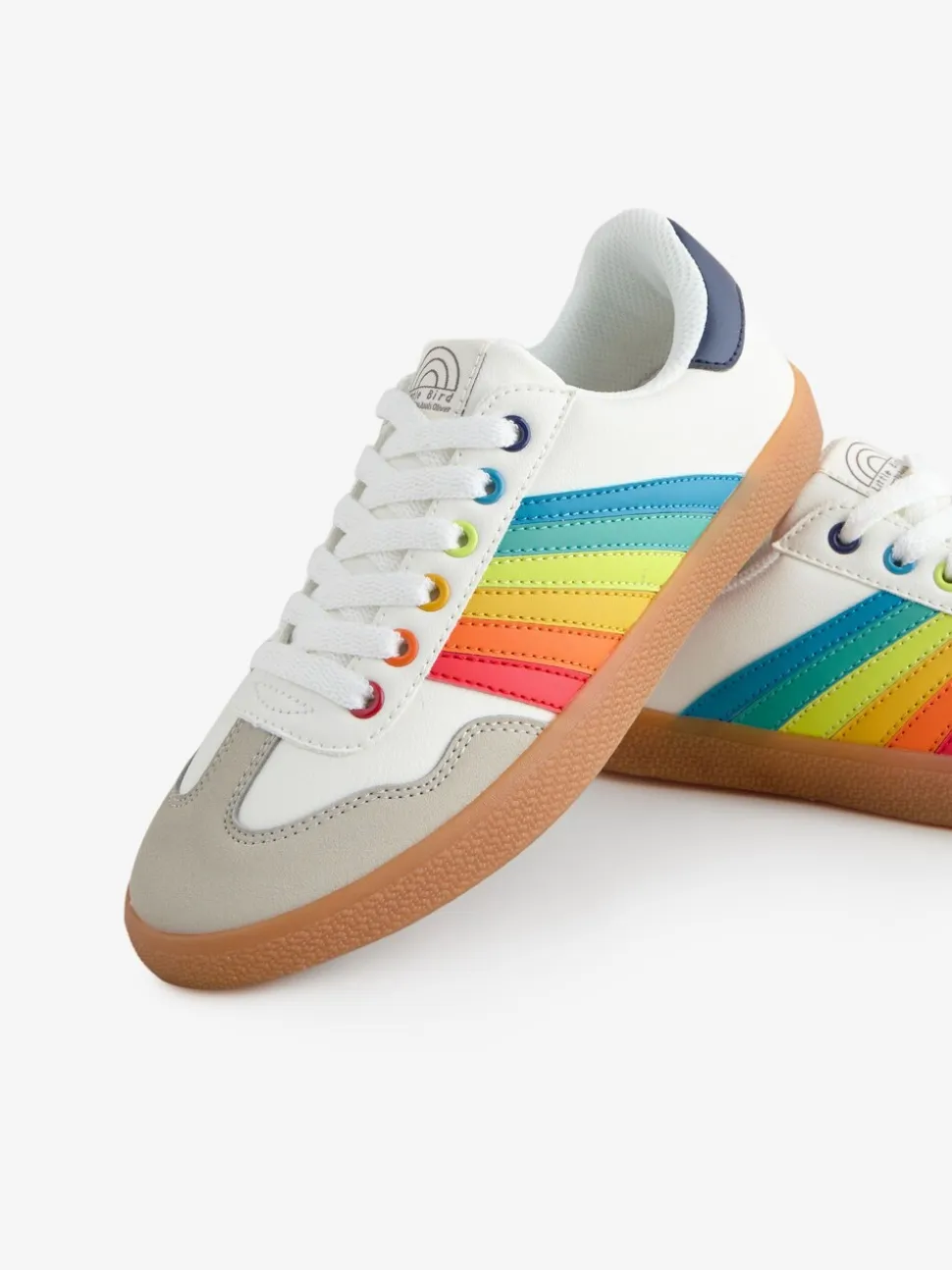 Little Bird by Jools Oliver Gum Sole sneakers met regenboogstrepen