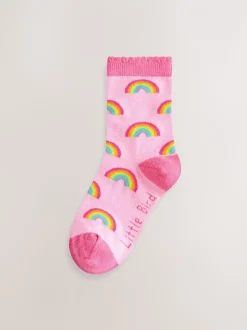 Little Bird by Jools Oliver set van 5 paar sokken met regenboogprint