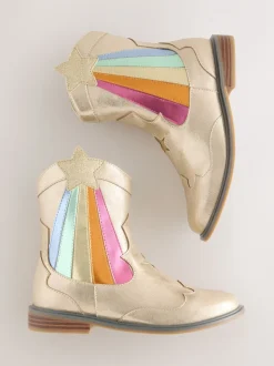 Little Bird by Jools Oliver Metallic westernBoots