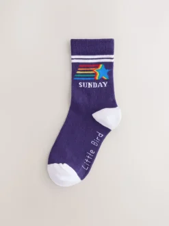 Little Bird by Jools Oliver Bright Rainbow Days Of The Week Socks 7 Pack
