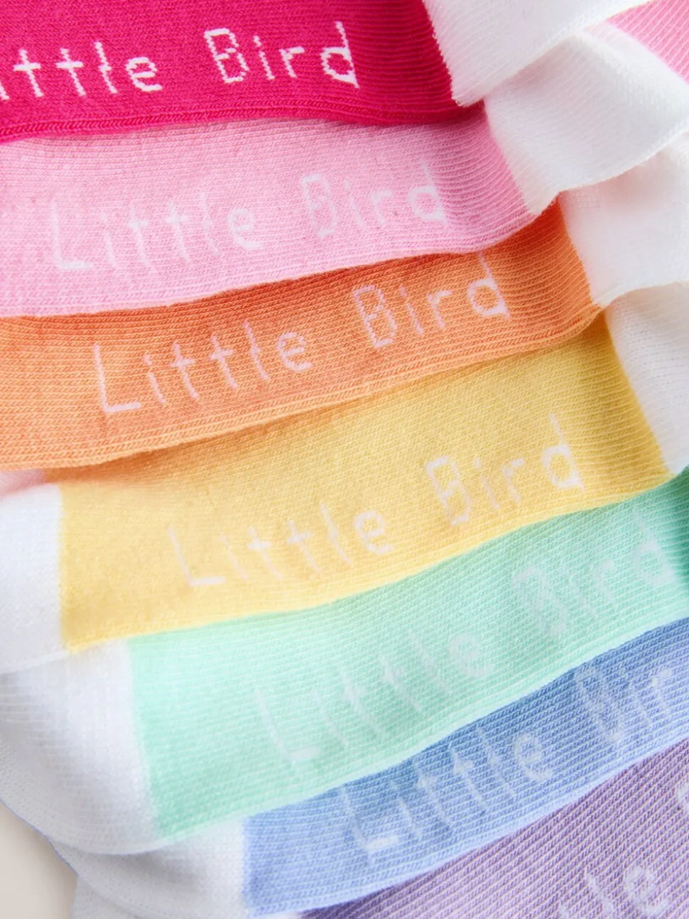 Little Bird by Jools Oliver Pastel Rainbow Days Of The Week Socks 7 Pack