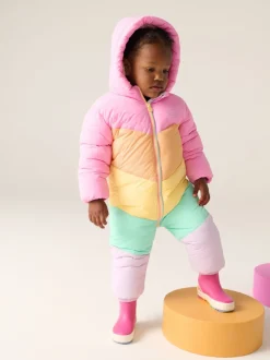 Little Bird by Jools Oliver regenbestendig sneeuwpak met pastelkleurige regenboogvlakken
