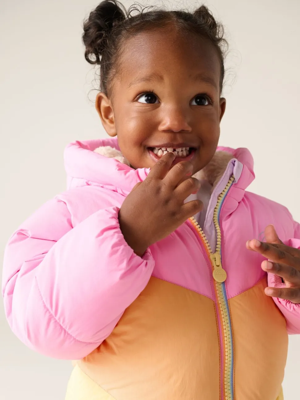 Little Bird by Jools Oliver regenbestendig sneeuwpak met pastelkleurige regenboogvlakken