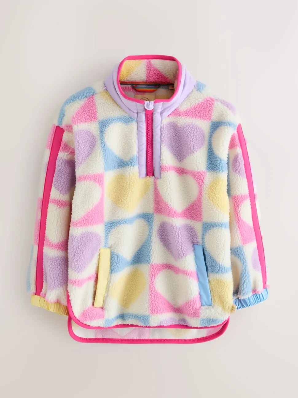 Little Bird by Jools Oliver Heart Colourblock Borg Fleece