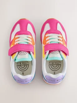 Little Bird by Jools Oliver Pastel Rainbow Retro Runner Trainers