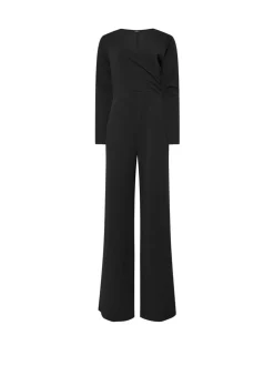 Long Tall Sally lange mouwen scuba overslag jumpsuit