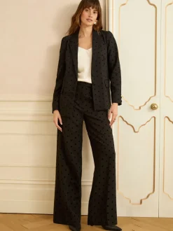 Love & Roses Flocked Spot Blazer