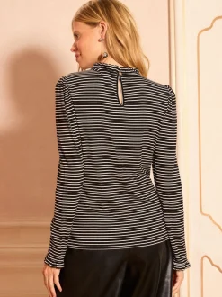 Love & Roses Frill Neck Long Sleeve Jersey Top Pack