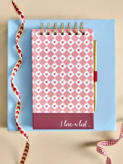Love Heart List Pad and Pen
