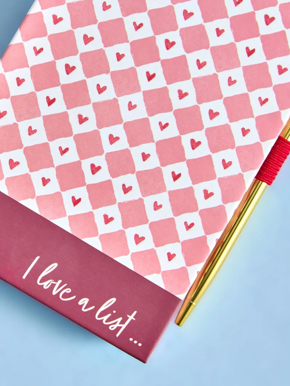 Love Heart List Pad and Pen