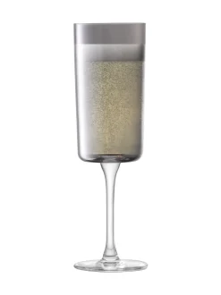 LSA International Set of 2 Lunar Champagne Flutes 210ml