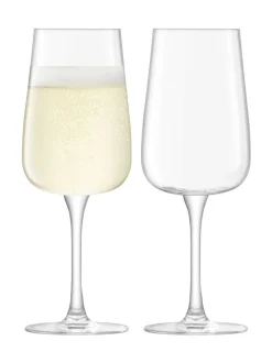 LSA International Set of 2 Arc Flute Glasses 280ml