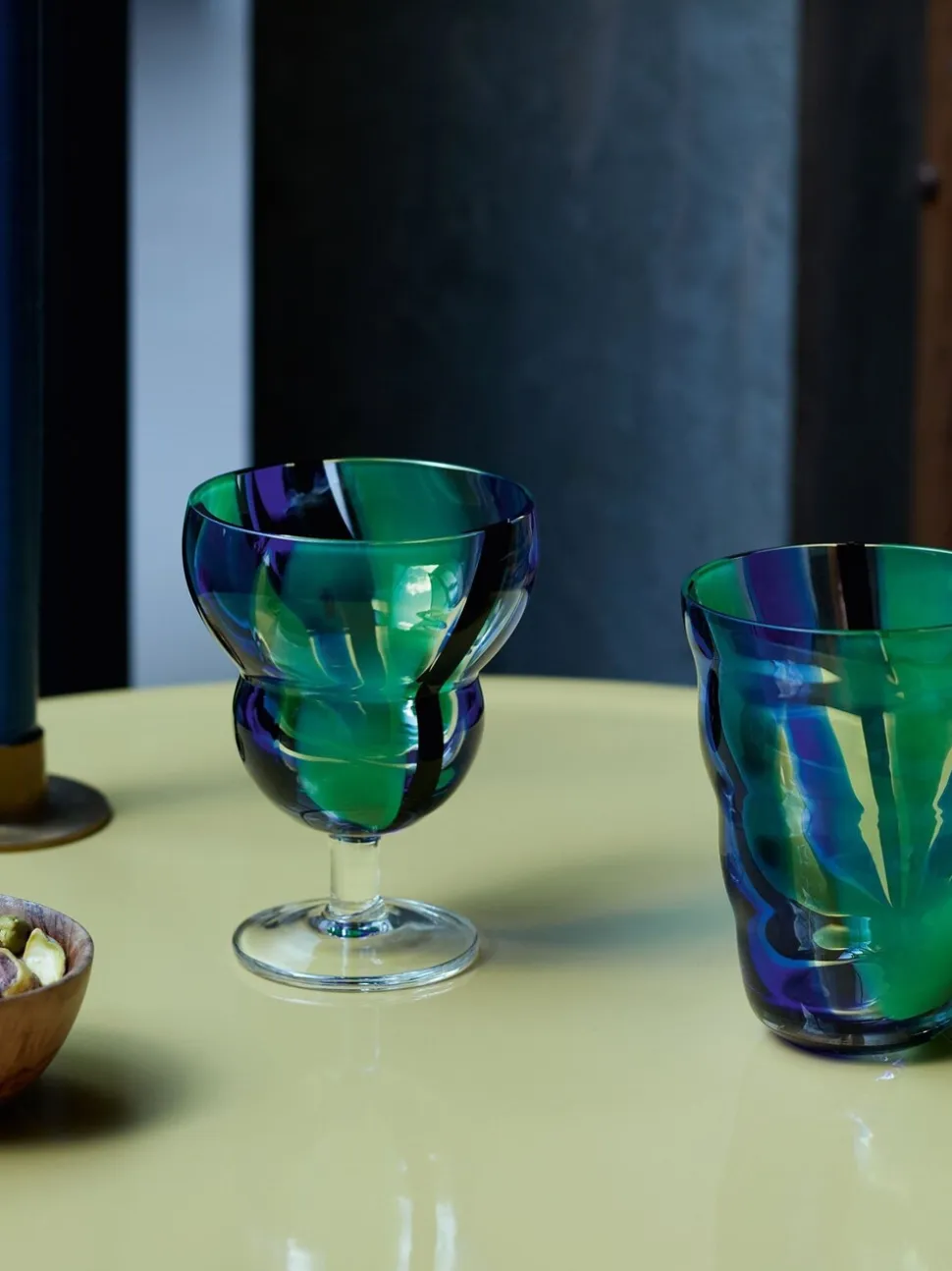 LSA International Set of 2 Folk Water Wine Glasses 230ml