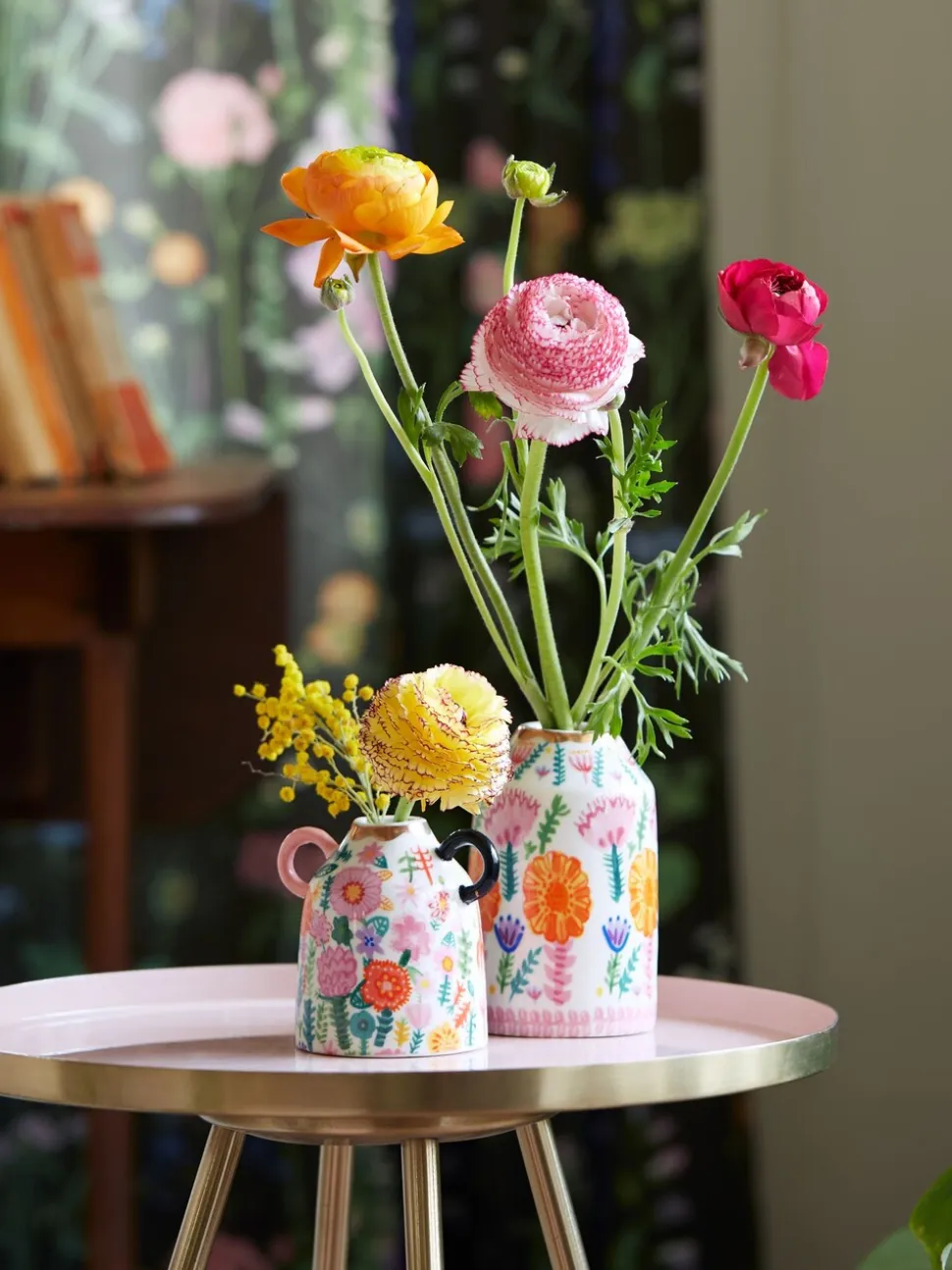 Lucy Tiffney Set of 2 Ceramic Mini Vases