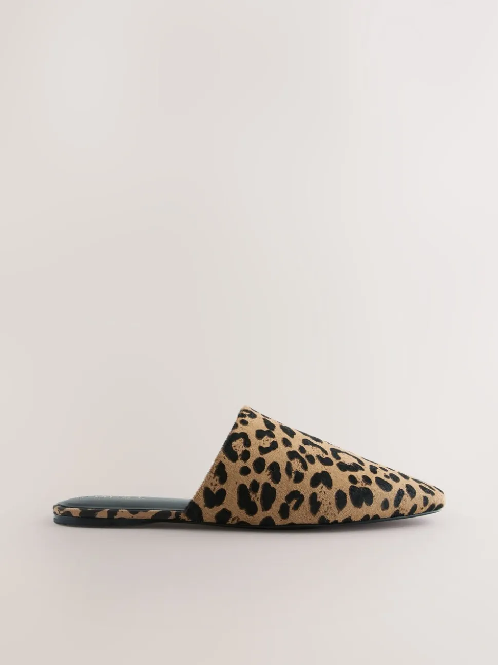 Luipaard - Forever Comfort® muiltjes met hoge uitsnijding en vierkante neus