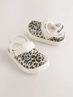 Luipaard - smALLSAINTS Print Borg Lined Clog Slippers