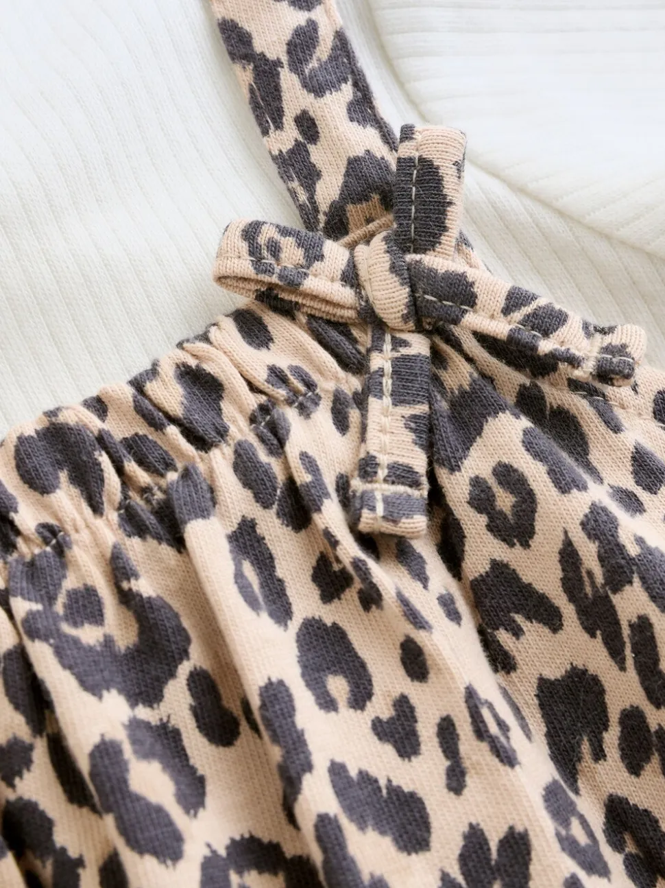 Luipaardprint - Babyjersey bretelbroeken en Bodysuits Set van 2 stuks (0maanden -3jaar)