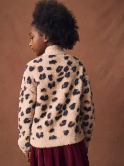 Luipaardprint - Fluffy trui (3 - 16 jr)