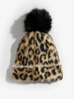 Luipaardprint - Love & Roses Cosy Pom Hat