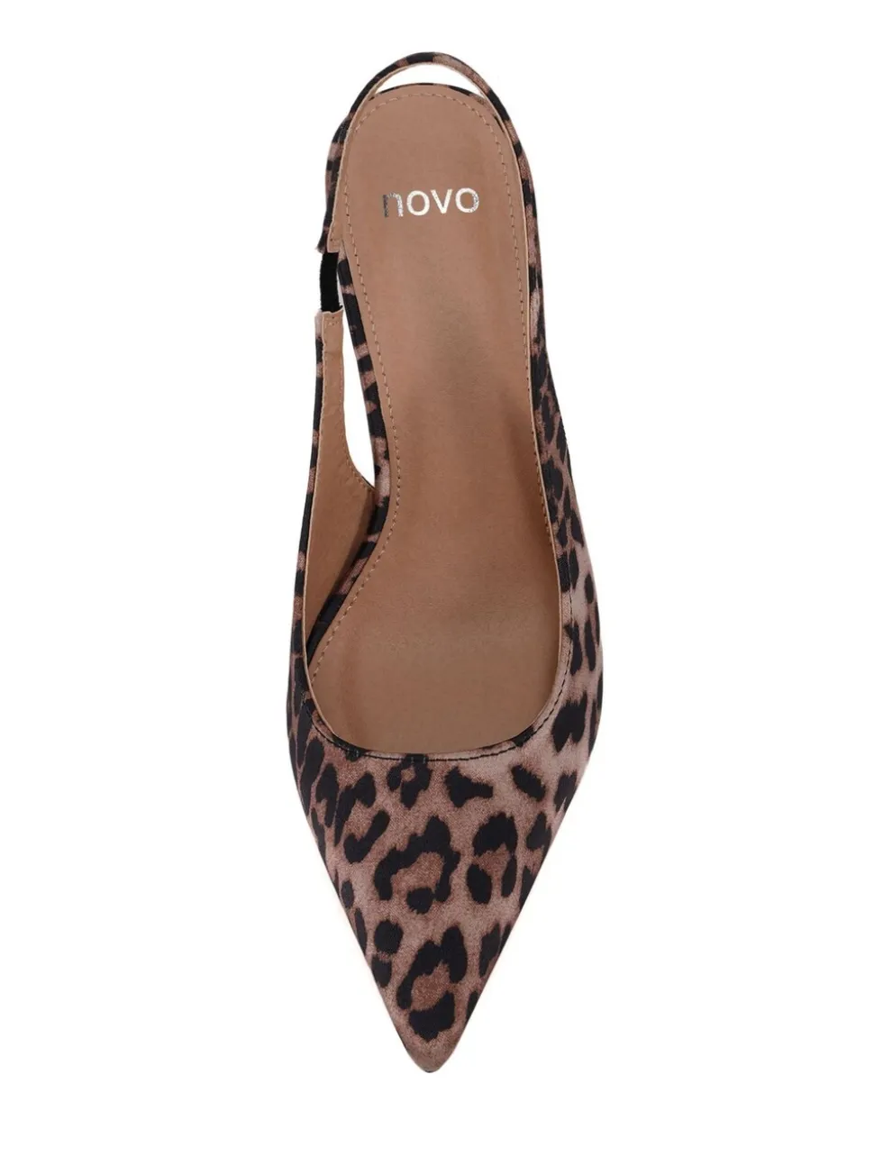 Luipaardprint - Novo Wide Fit Iraya Point Slingback Court Shoes