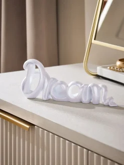 Lustre Dream Slogan Word Block Ornament