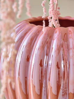 Lustre Ribbed Vase