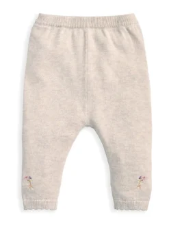 Mamas & Papas Embroidered Knit Cardigan & Leggings Set with Scallop Detail