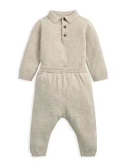 Mamas & Papas Knit Polo Bodysuit & Bottoms Set