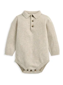 Mamas & Papas Knit Polo Bodysuit & Bottoms Set