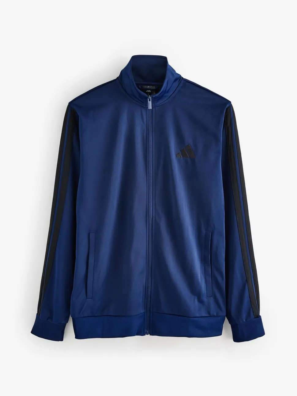 Marineblauw - adidas Sportswear basic tricot trainingspak met 3 strepen