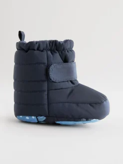 Marineblauw - Baby-sneeuwlaarzen met klittenbandsluiting (0-2mnd)