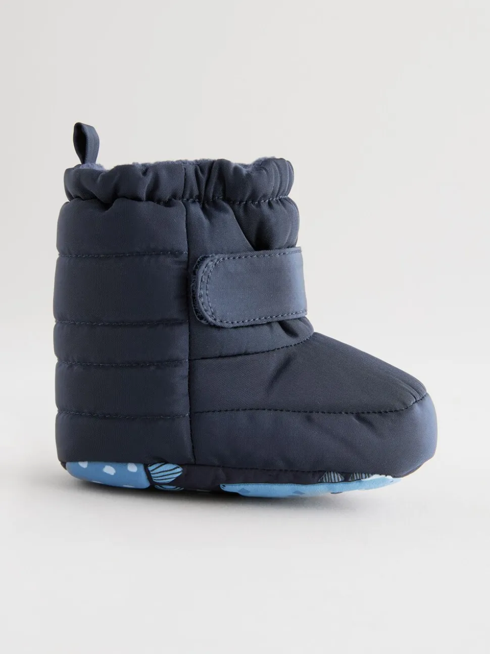 Marineblauw - Baby-sneeuwlaarzen met klittenbandsluiting (0-2mnd)