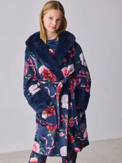 Marineblauw - Baker by Ted Baker All Over Floral Print Robe