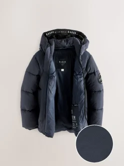 Marineblauw - Baker by Ted Baker Regenbestendig Gevoerd jack