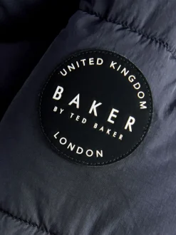 Marineblauw - Baker by Ted Baker Regenbestendig Gevoerd jack